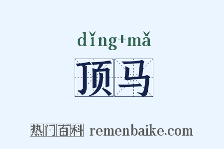 顶马是什么意思的图片